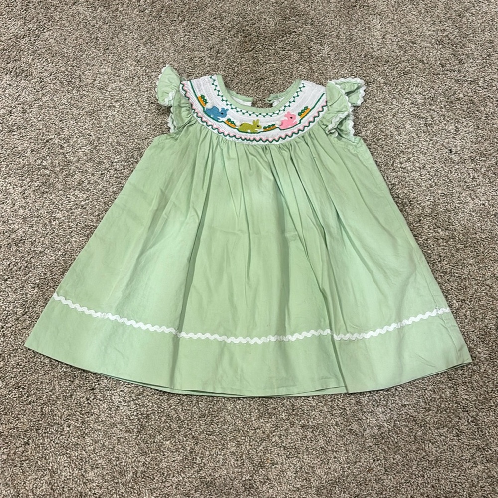 Lil Cactus 6-12 Month Easter Smocked Dress